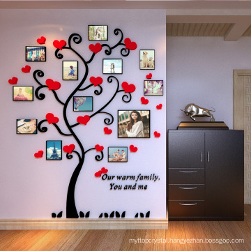 Wedding Photos Tree Warm Creative Home Decoration Painting 3D Acrylic Wall Stickers